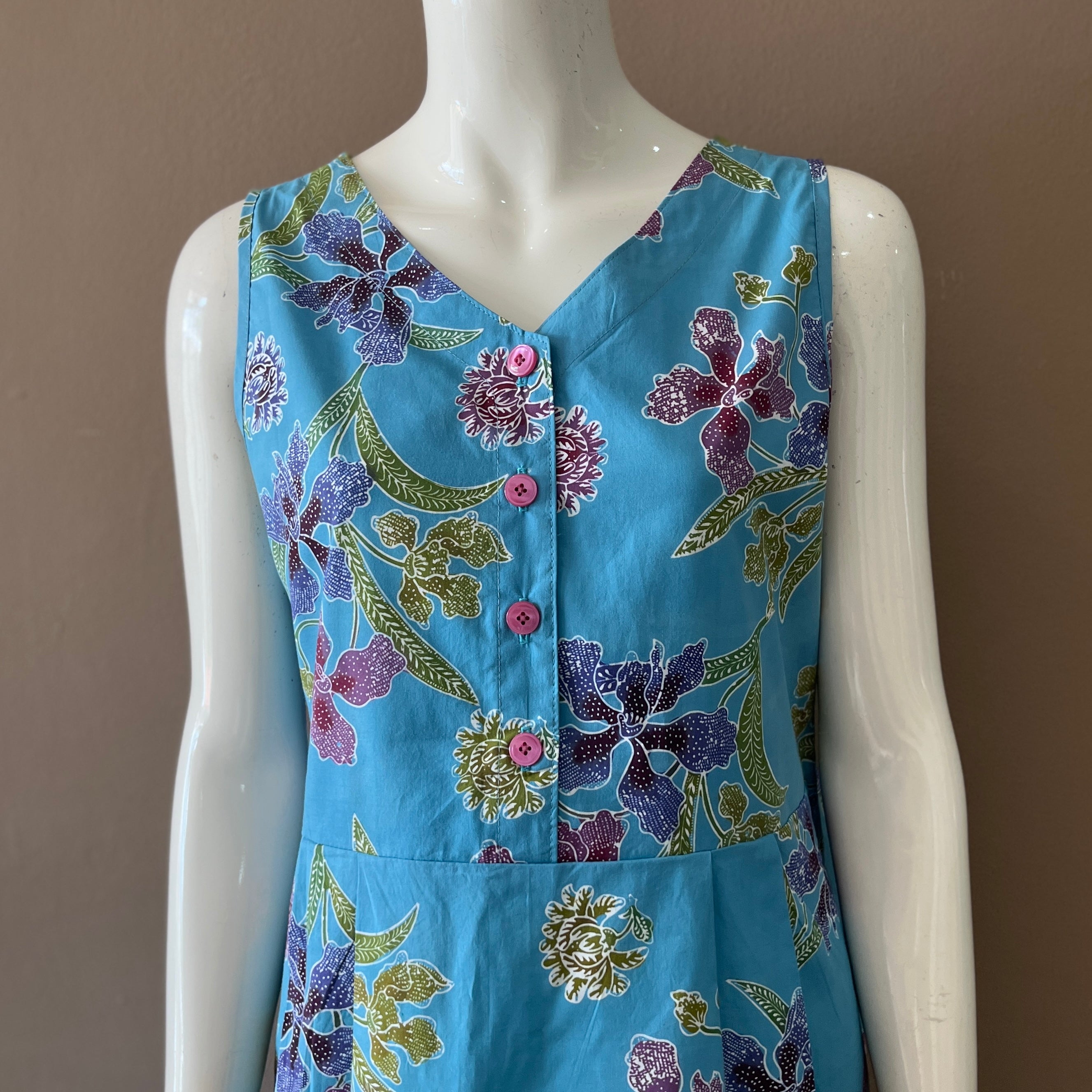 Reversible Batik Maxi Dress - M