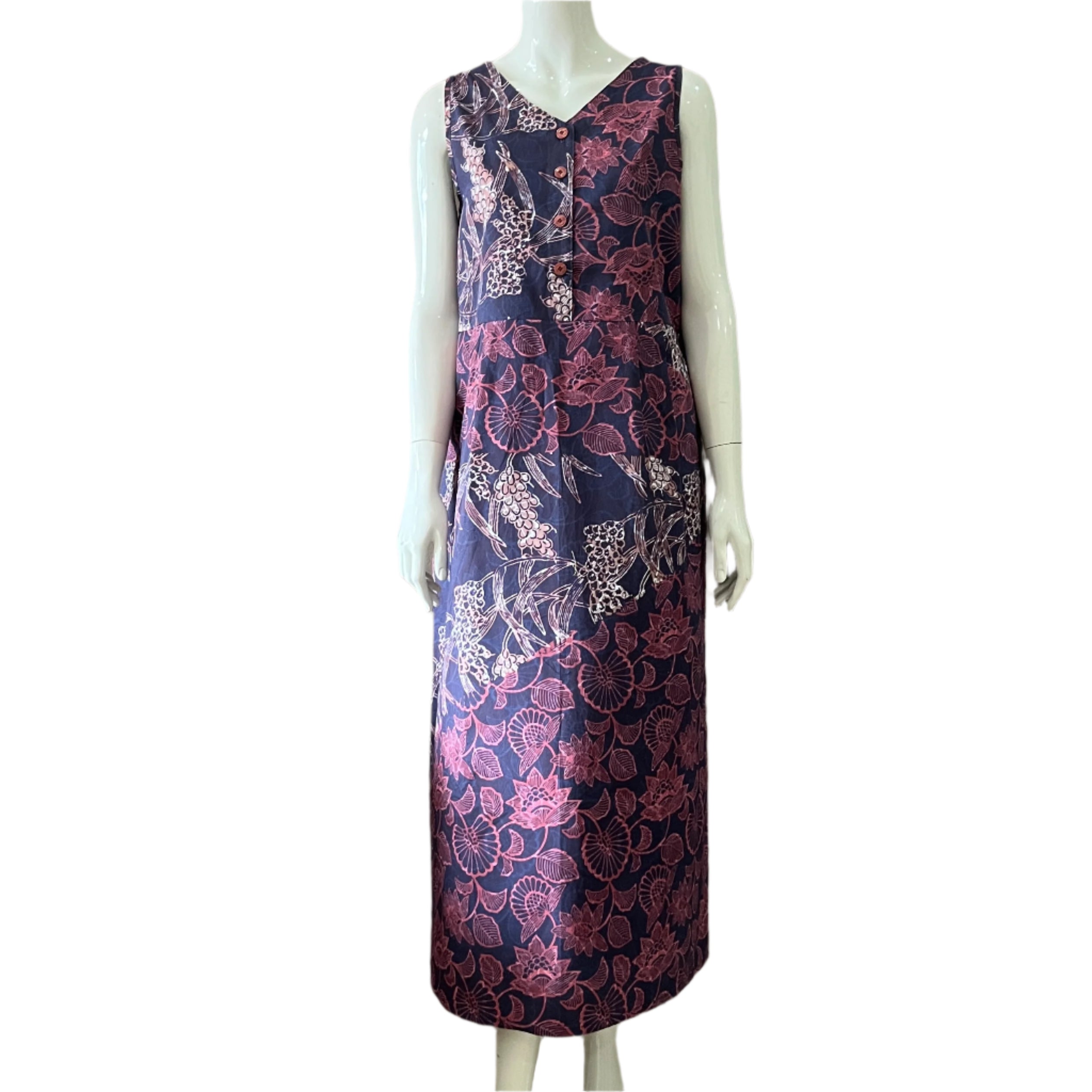 Reversible Batik Maxi Dress - L