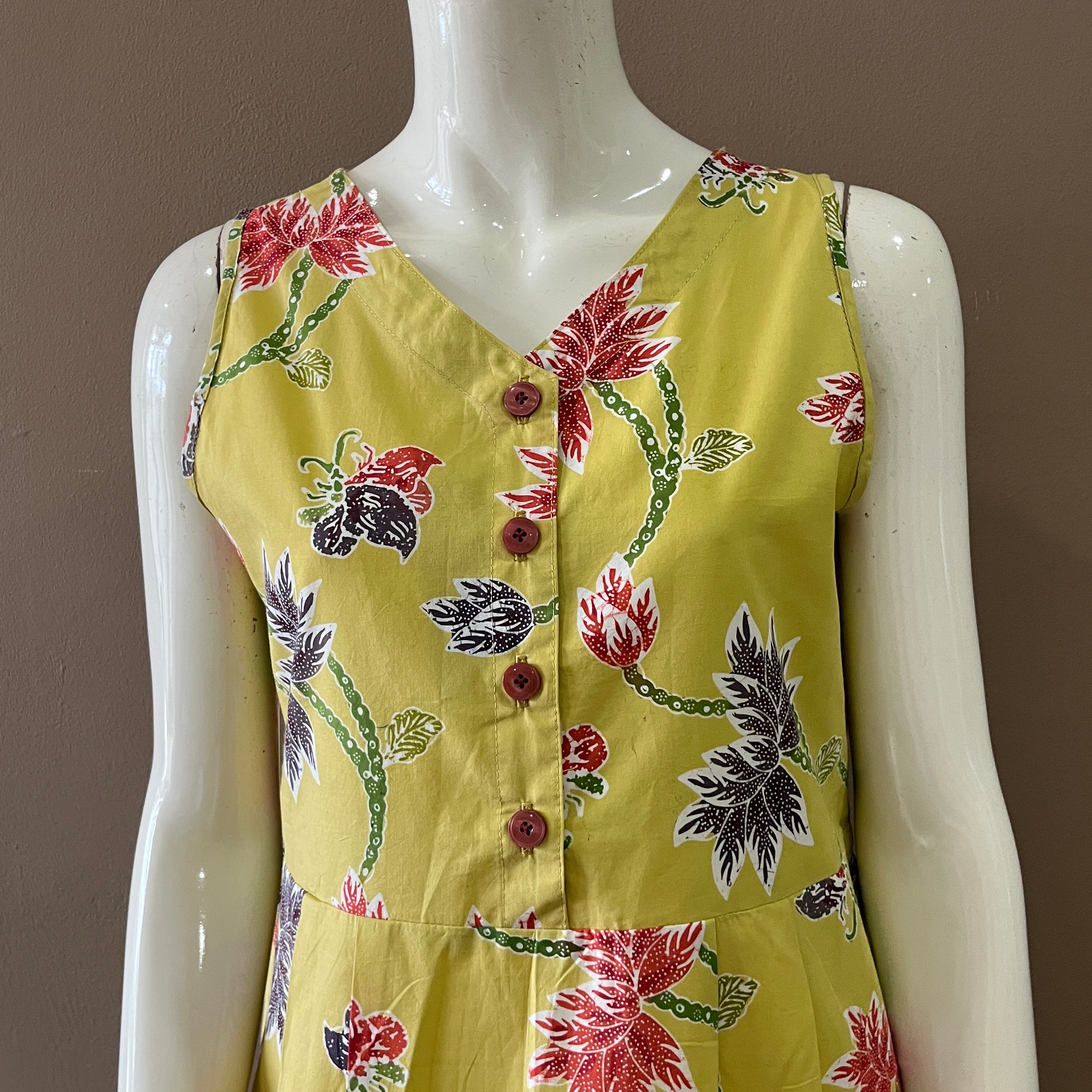 Reversible Batik Maxi Dress - S