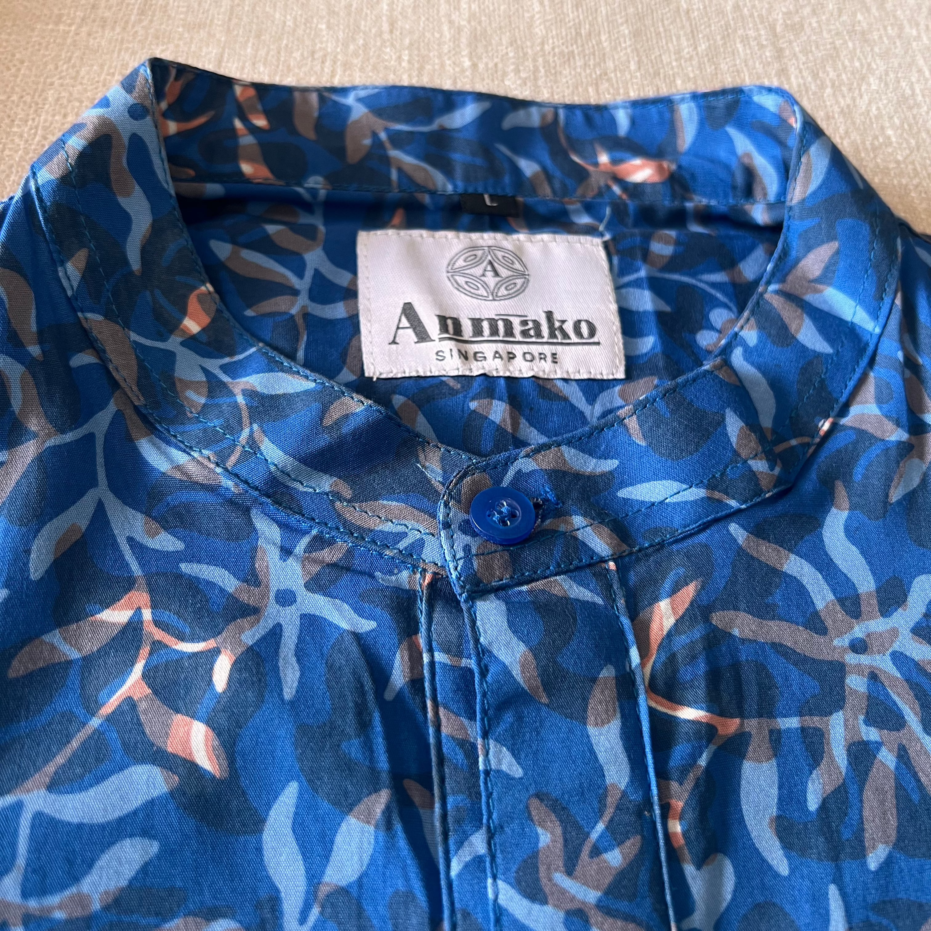 Batik Men's Mandarin Collar Shirt