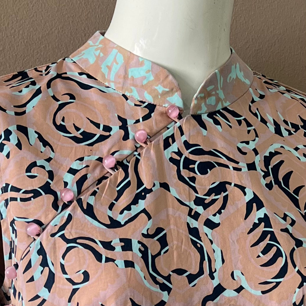Classic Cheongsam Maxi Dress - S