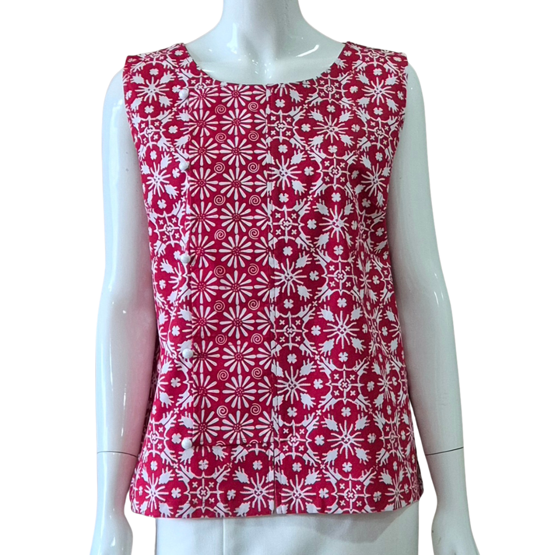 Tropical Side Button Top - L