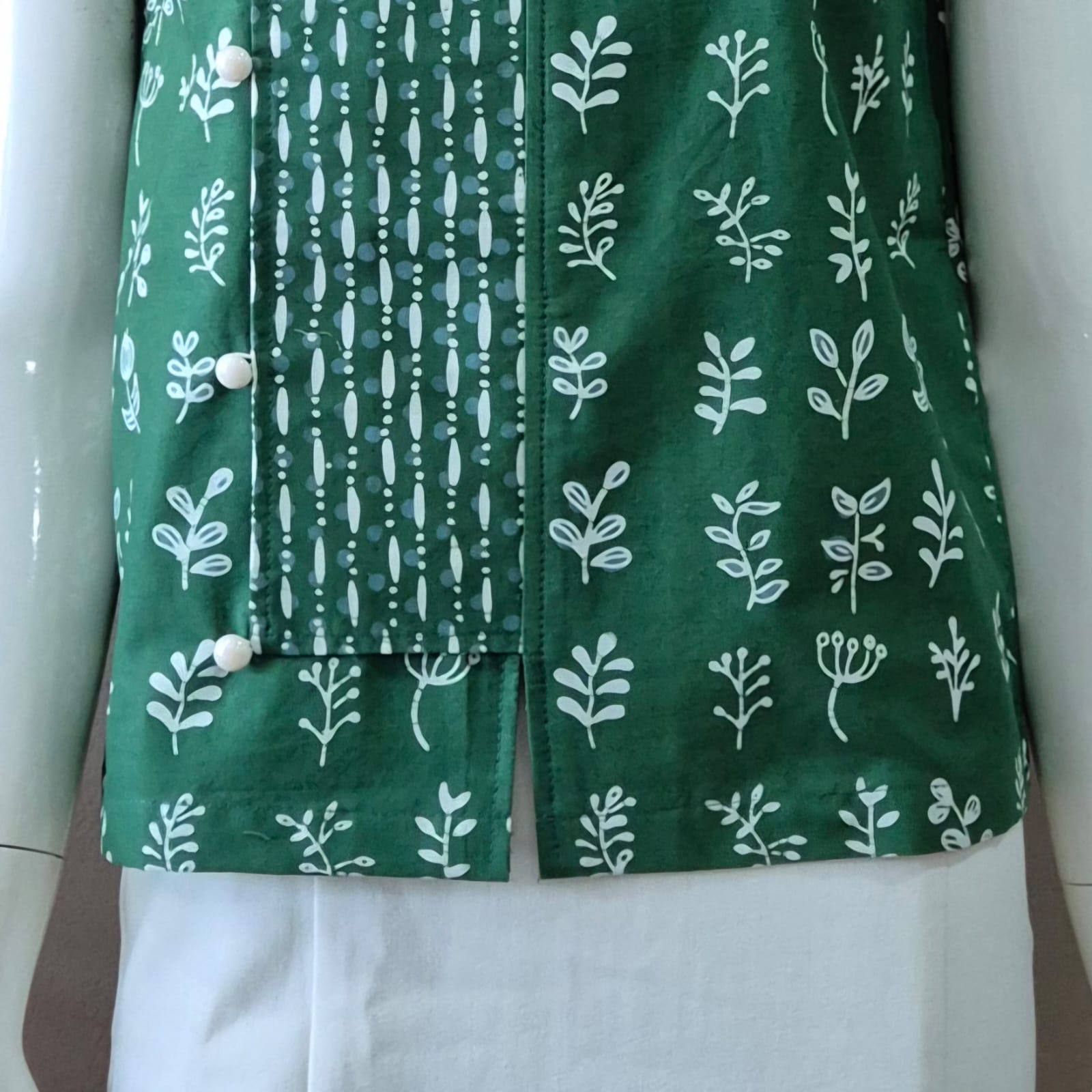 Tropical Side Button Top - XS Template