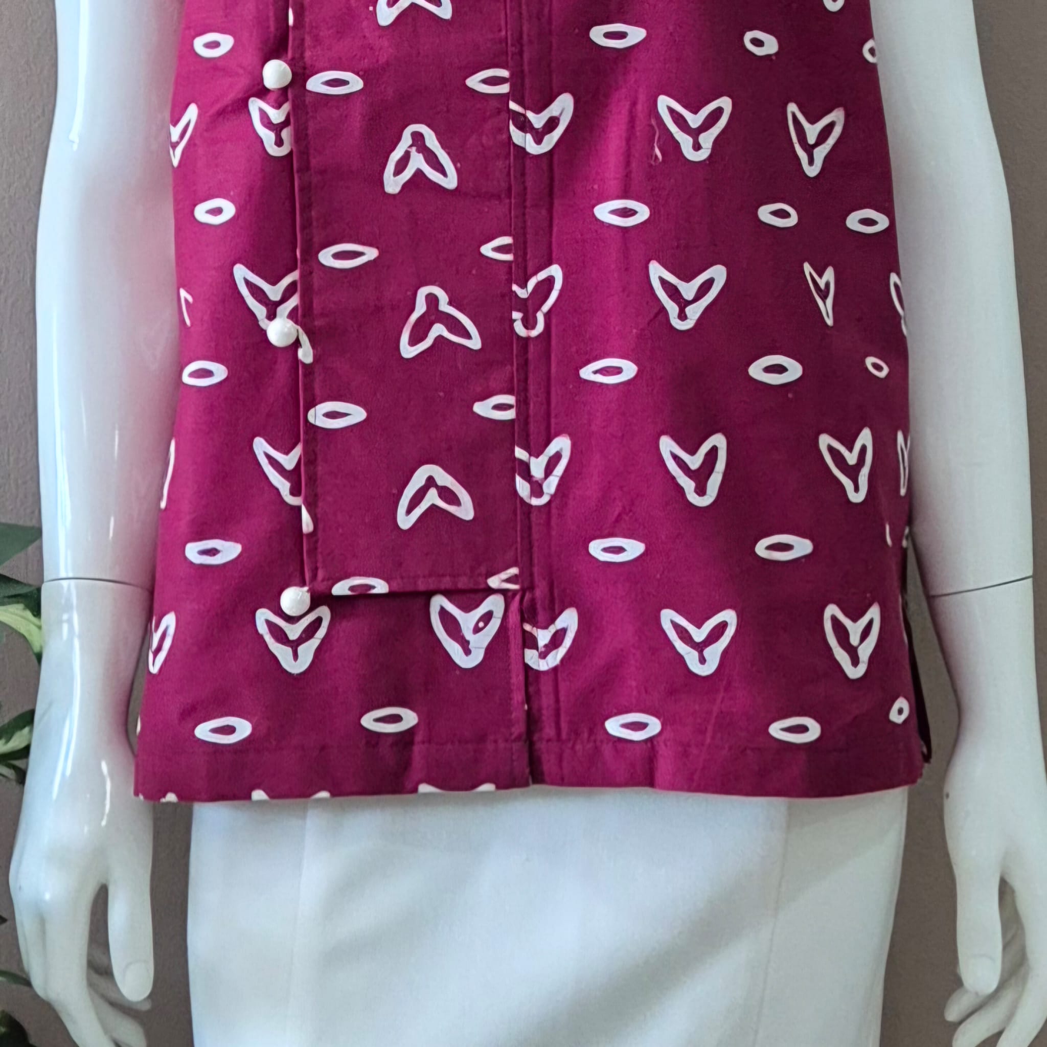 Tropical Side Button Top - XL