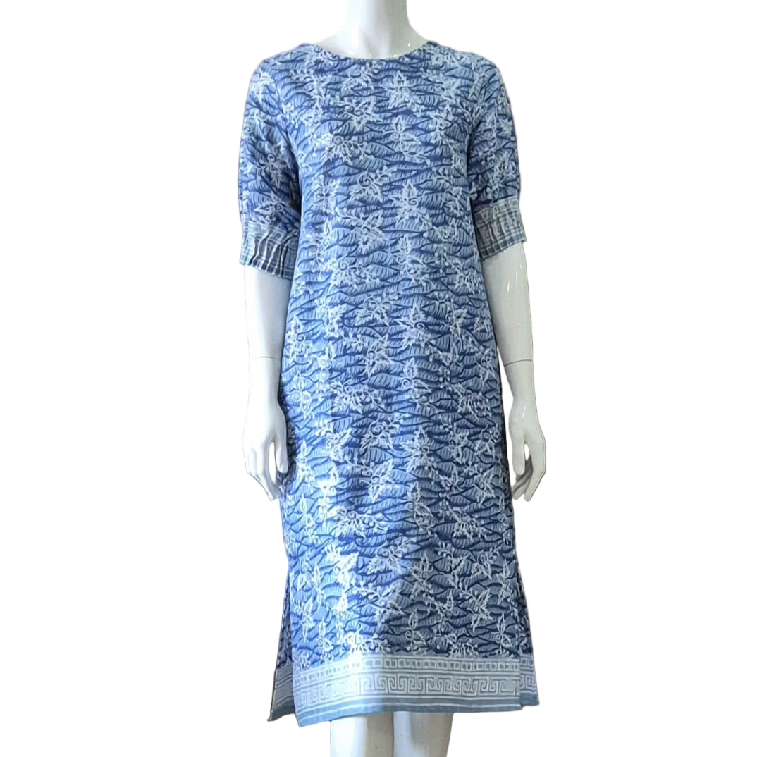 Puff Sleeve Midi Dress - XS