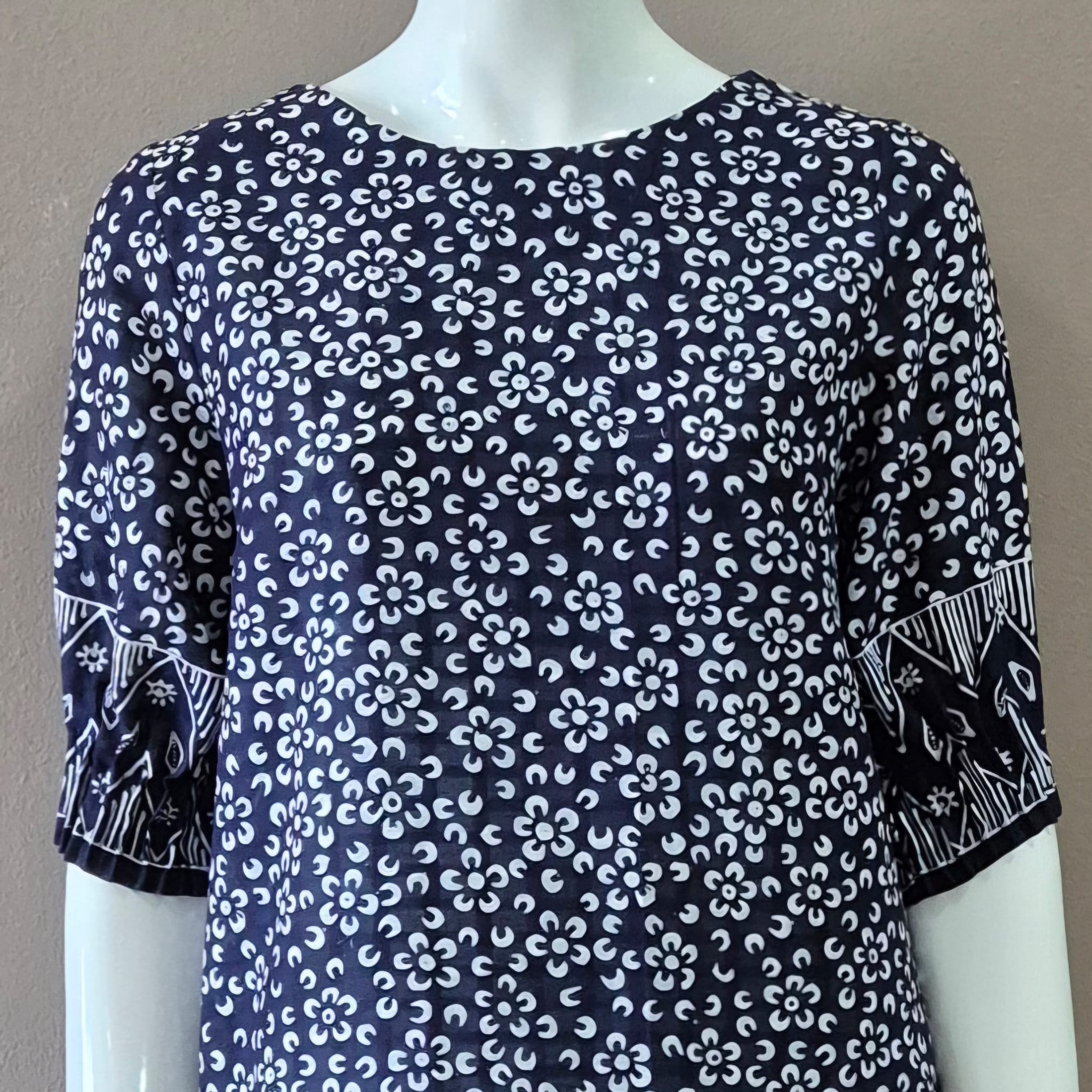 Puff Sleeve Midi Dress - XS