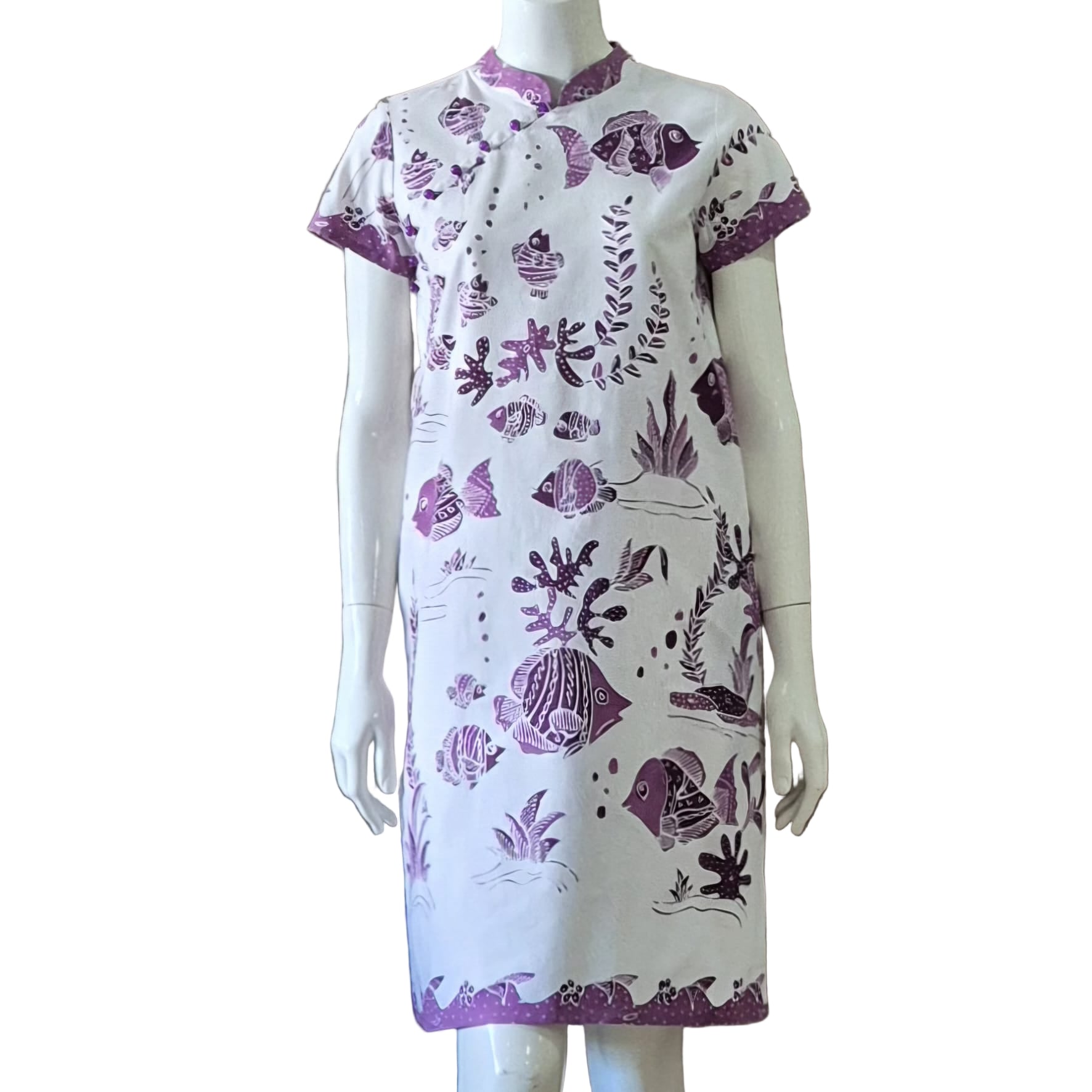 Batik Tulis Cheongsam Relax Dress - XS