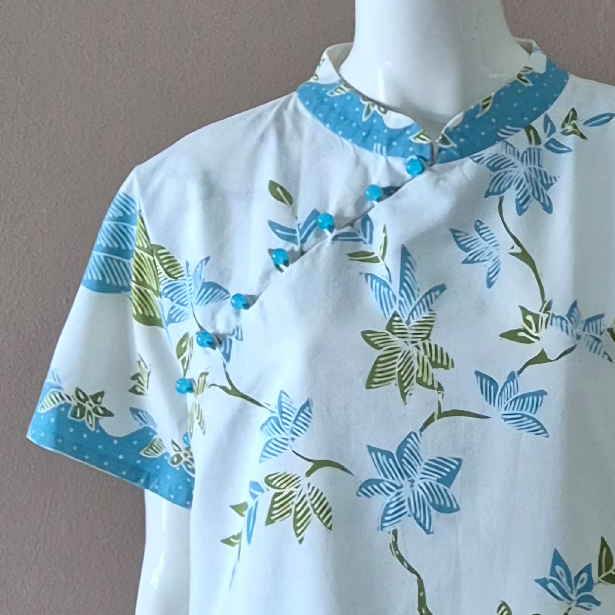 Batik Tulis Cheongsam Relax Dress - XL