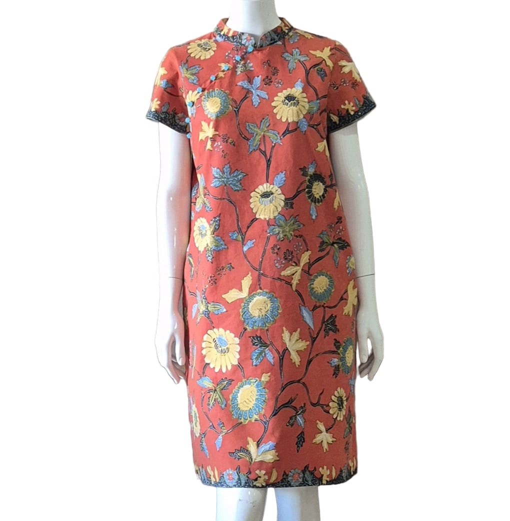 Batik Tulis Cheongsam Relax Dress - S
