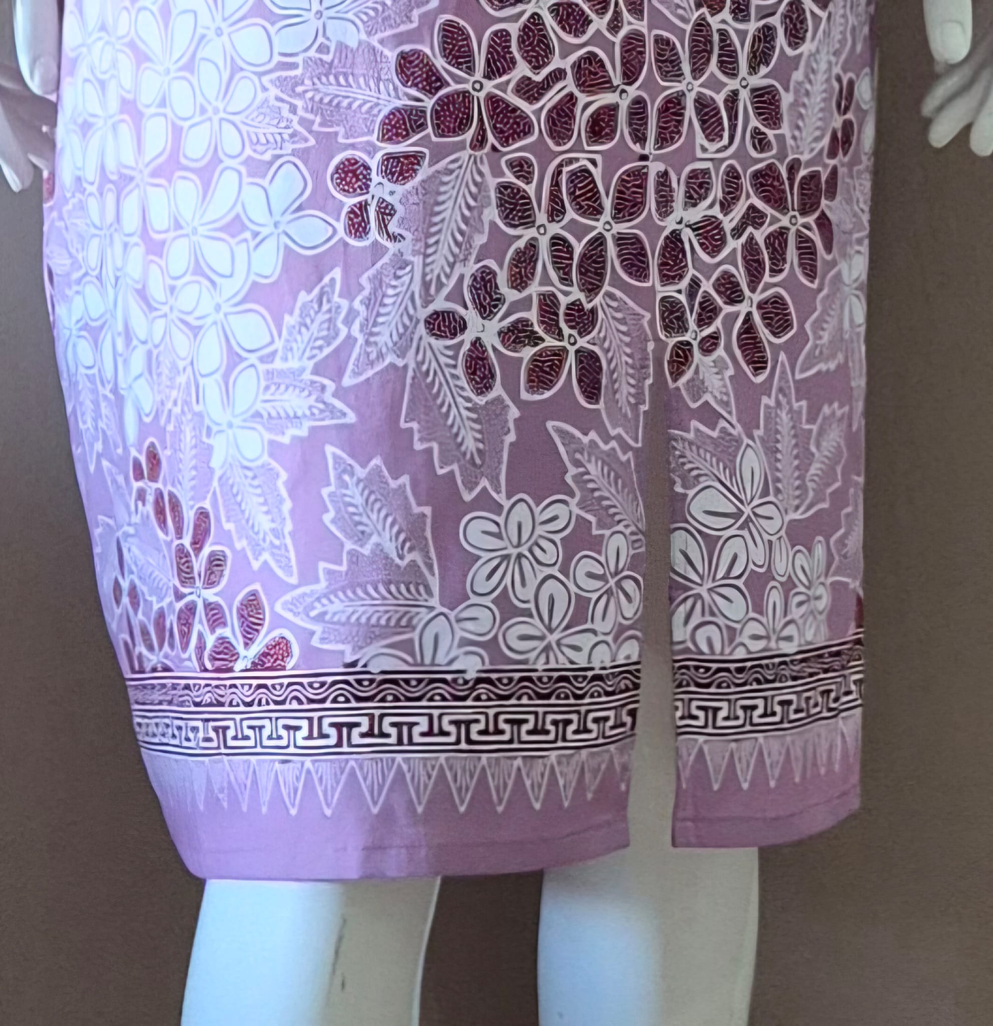 3 Button Round Neck Slim Fit Dress - L