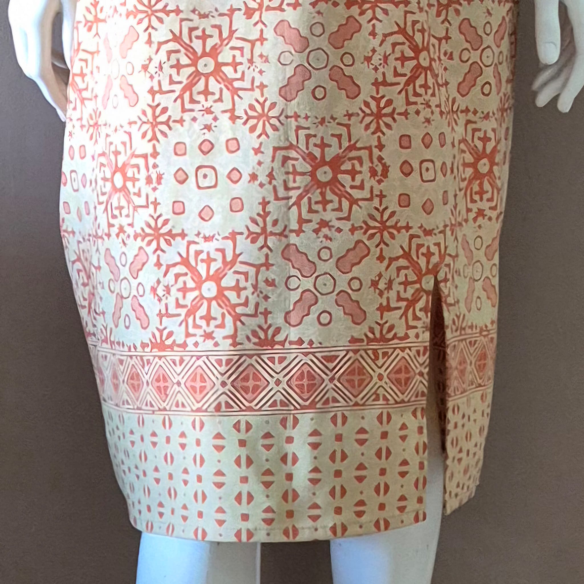 3 Button Round Neck Slim Fit Dress - XL