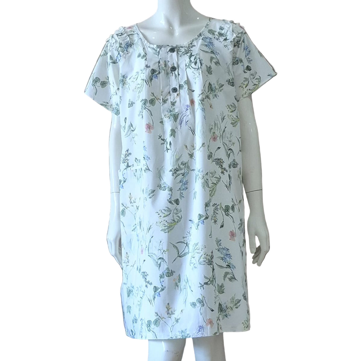 Night Dress with Shoulder Frill