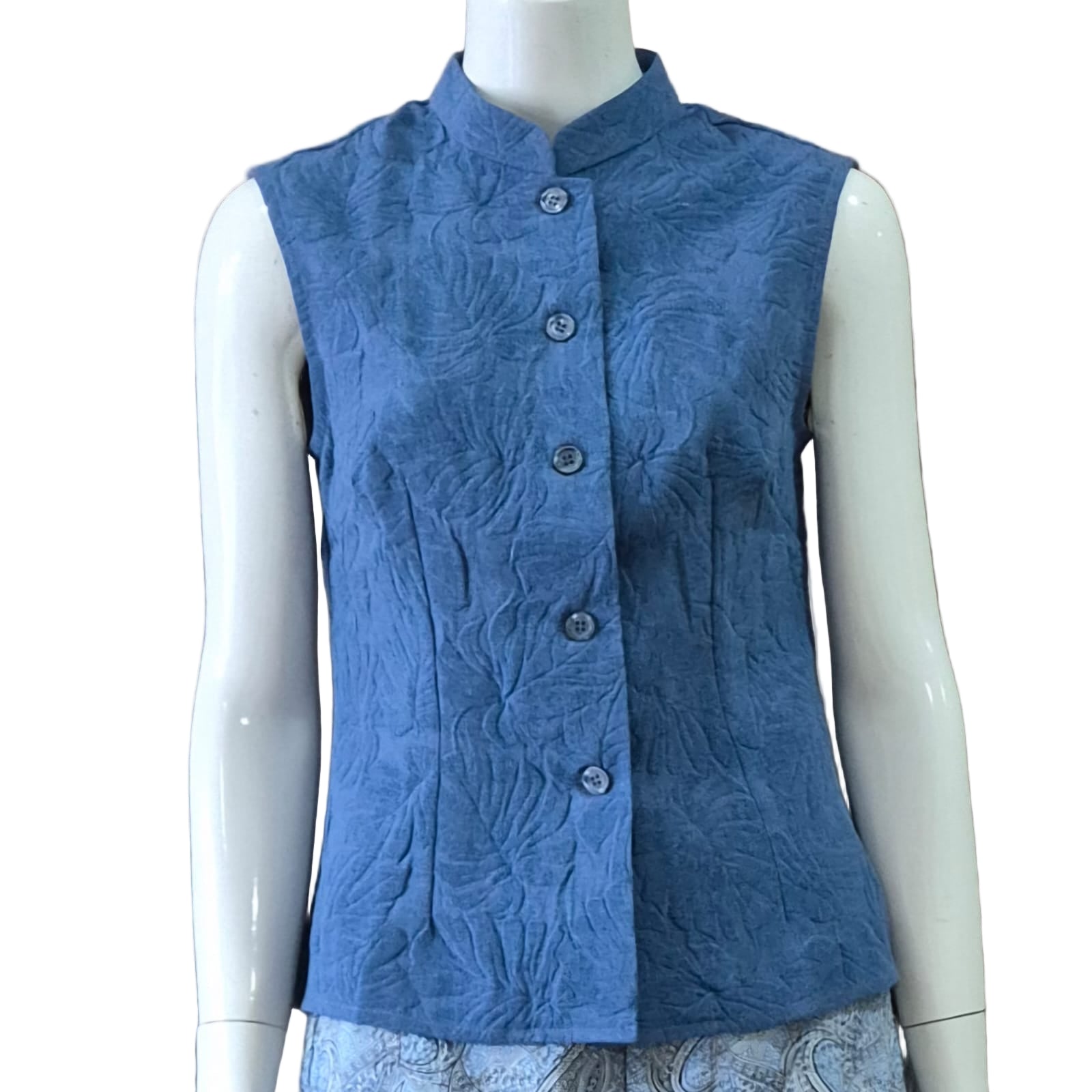 JP Mandarin Collar Sleeveless Top