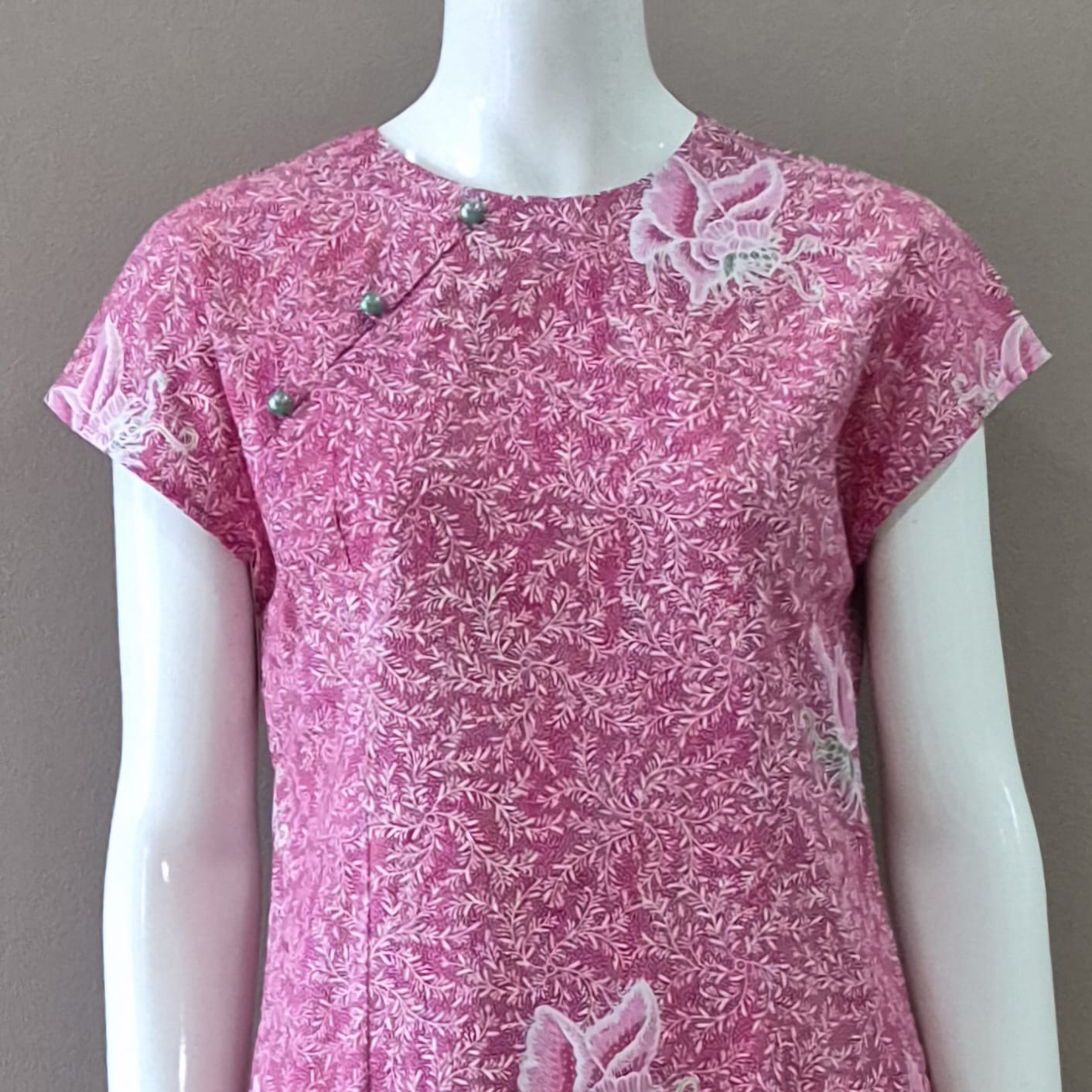 3 Button Slim Fit Midi Dress