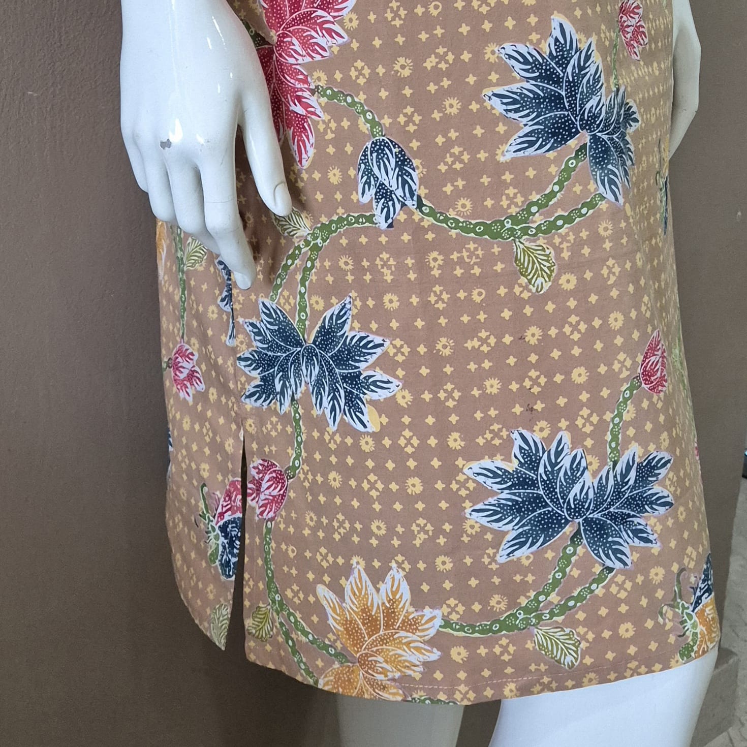 2 Buttons Cheongsam Relax Dress - XS