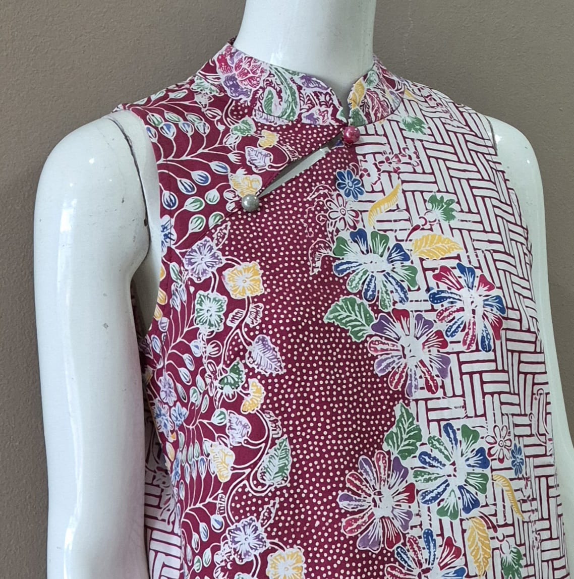 2 Buttons Cheongsam Relax Dress - S