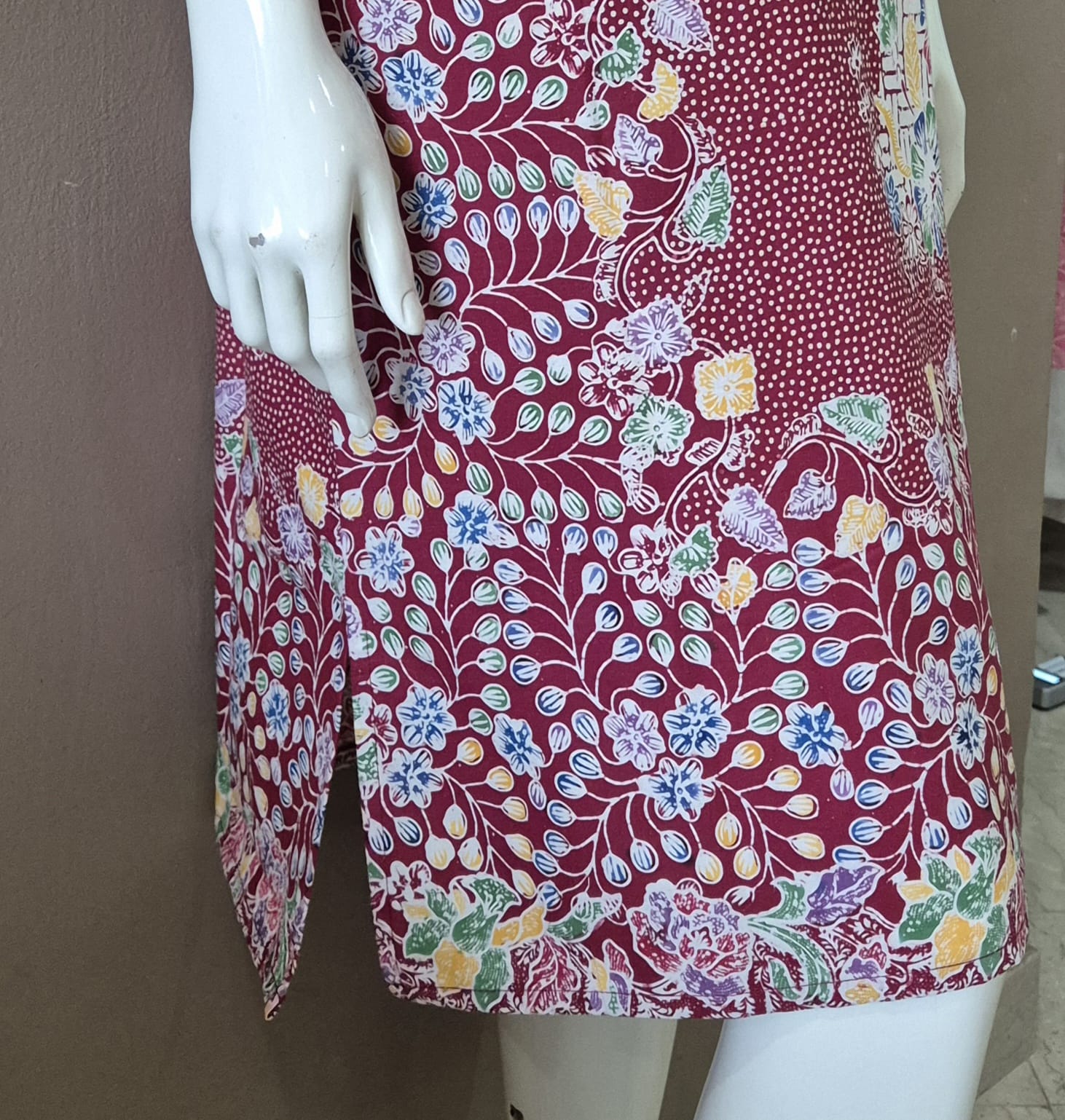 2 Buttons Cheongsam Relax Dress - S