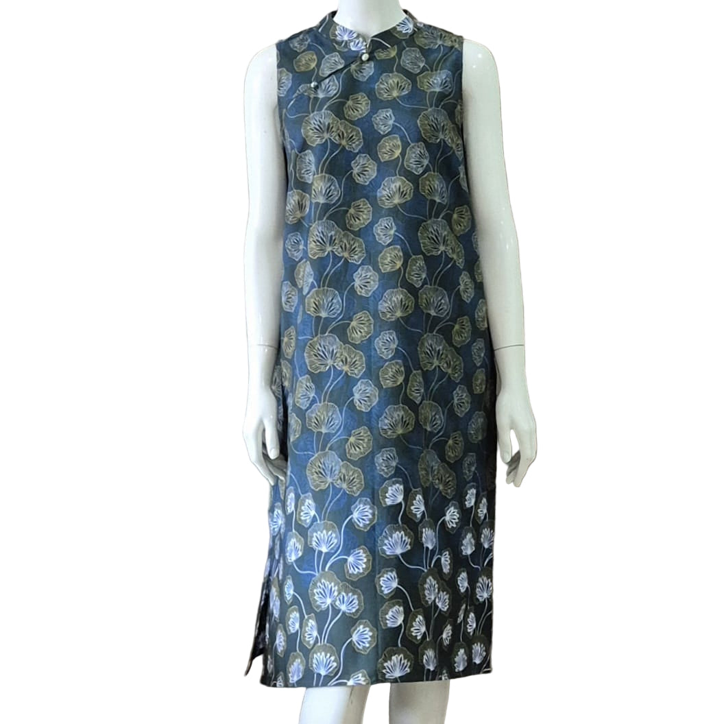 2 Buttons Cheongsam Relax Dress - L