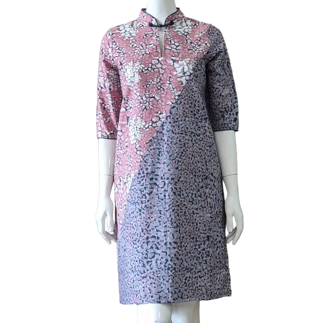 3/4 Sleeve Cheongsam Dress - XS