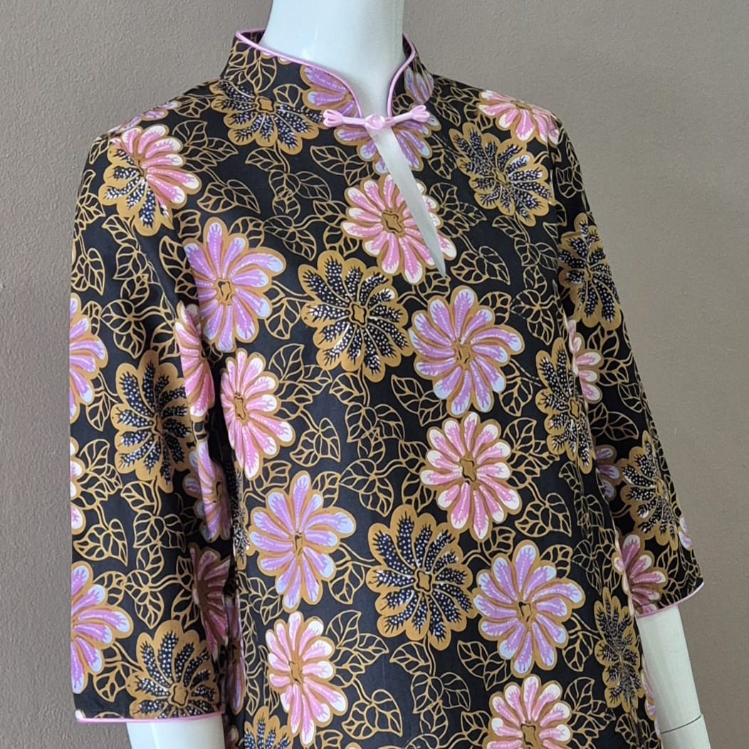 3/4 Sleeve Cheongsam Dress - M