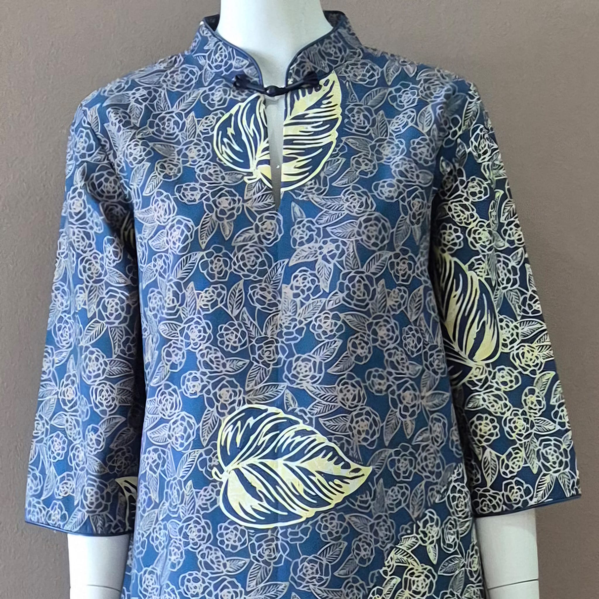 3/4 Sleeve Cheongsam Dress - L
