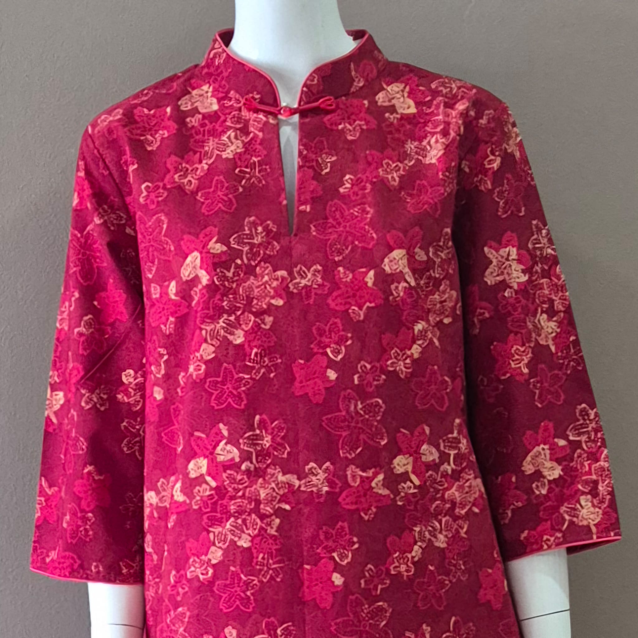 3/4 Sleeve Cheongsam Dress - XL