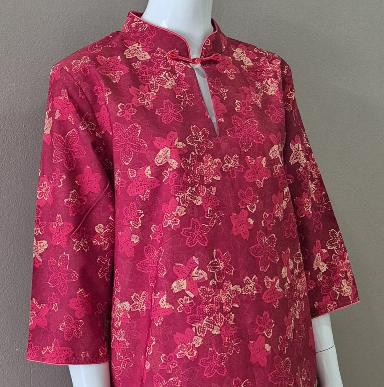 3/4 Sleeve Cheongsam Dress - XL