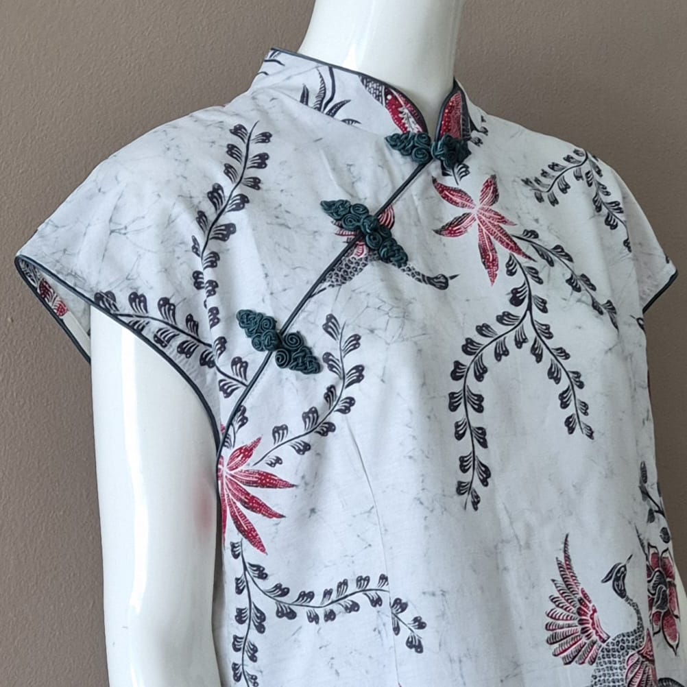 Batik Nyonya Cheongsam Dress - XL