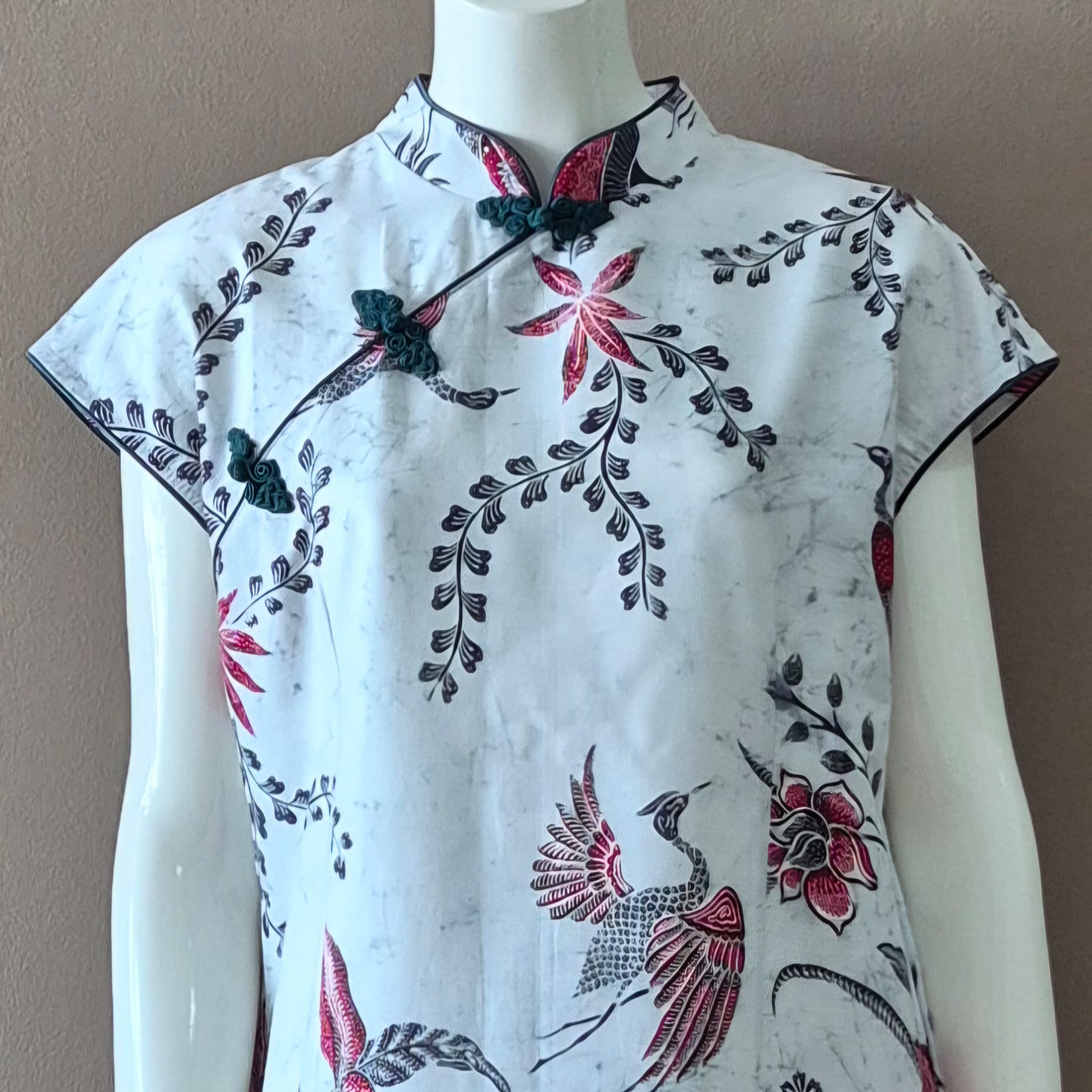 Batik Nyonya Cheongsam Dress - XL