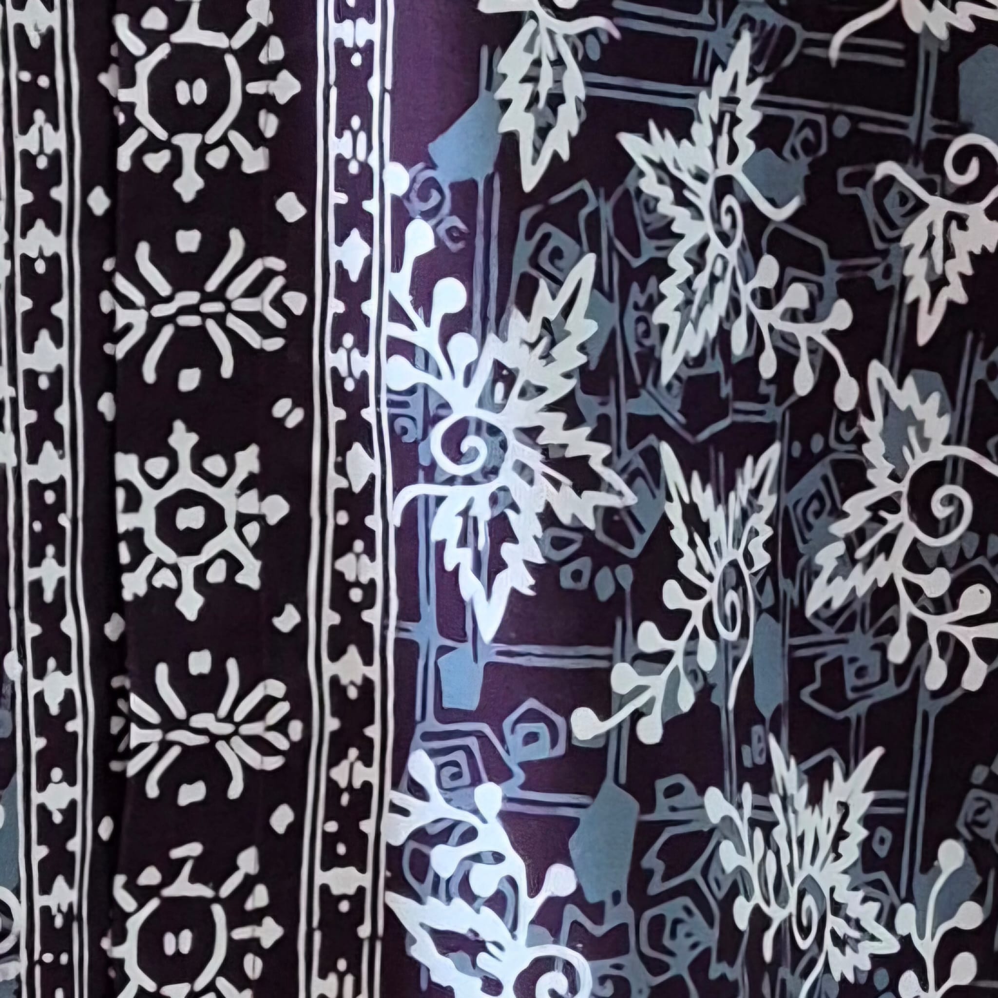 Men's Batik Linen Short Sleeve Shirt - M