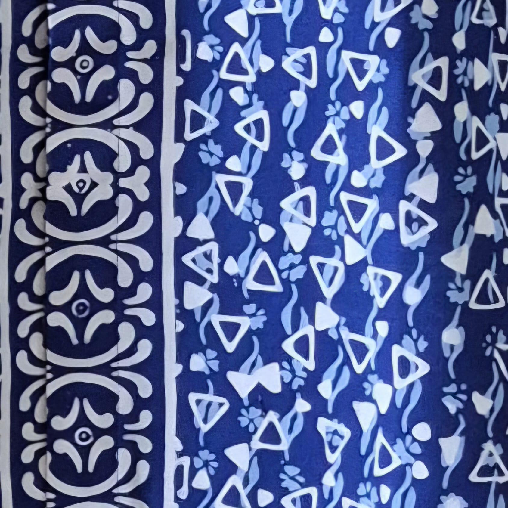 Men's Batik Linen Short Sleeve Shirt - L