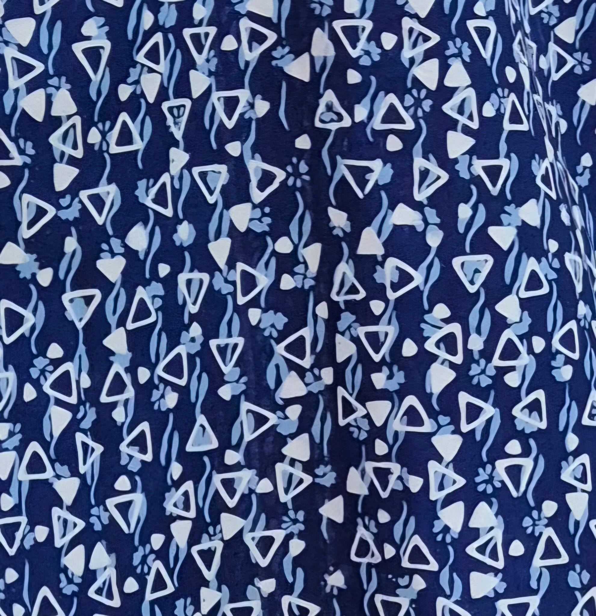 Men's Batik Linen Short Sleeve Shirt - L