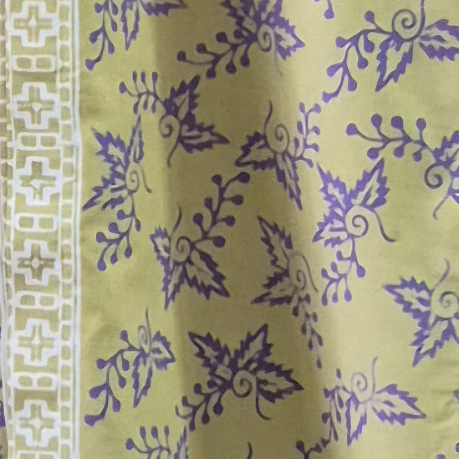 Men's Batik Linen Long Sleeve Shirt - XL