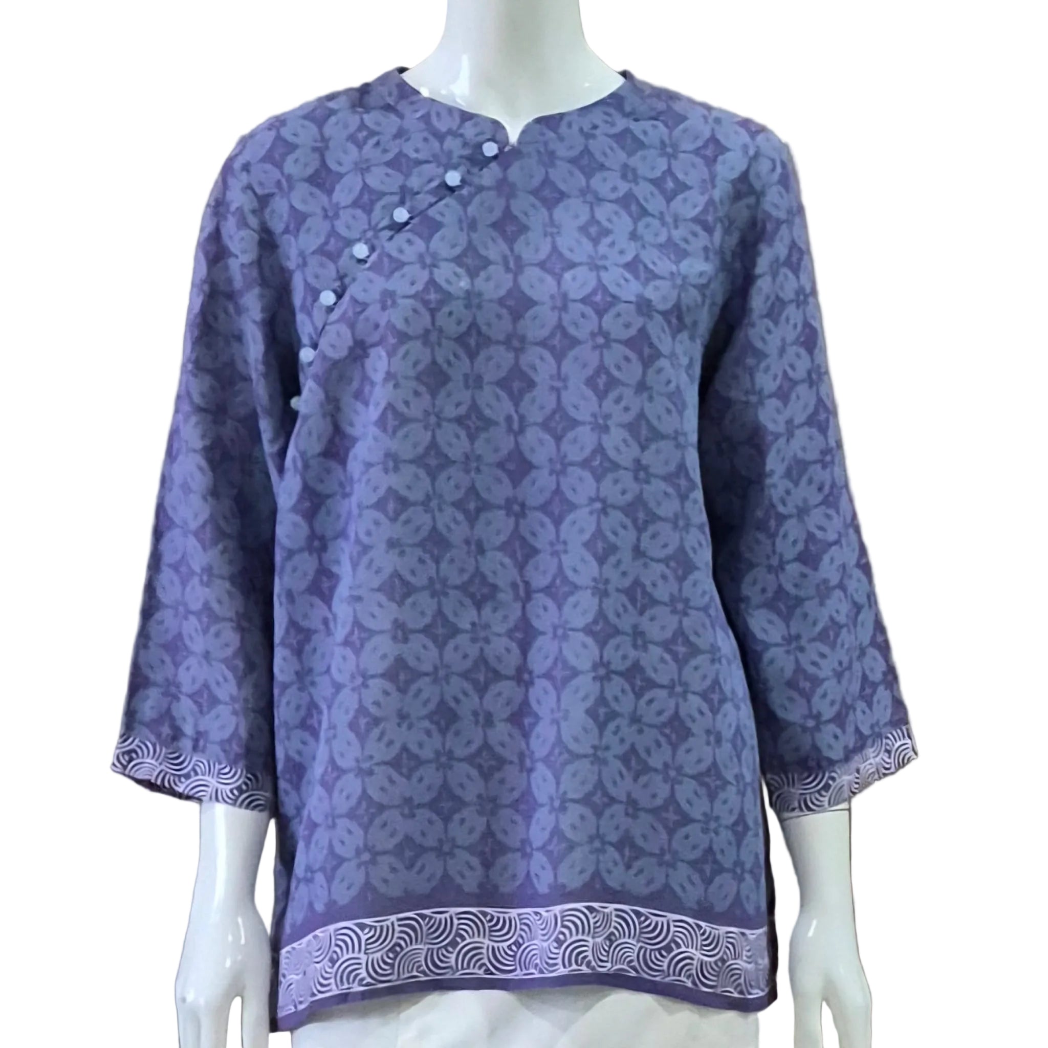 3/4 Sleeve Cheongsam Top - L