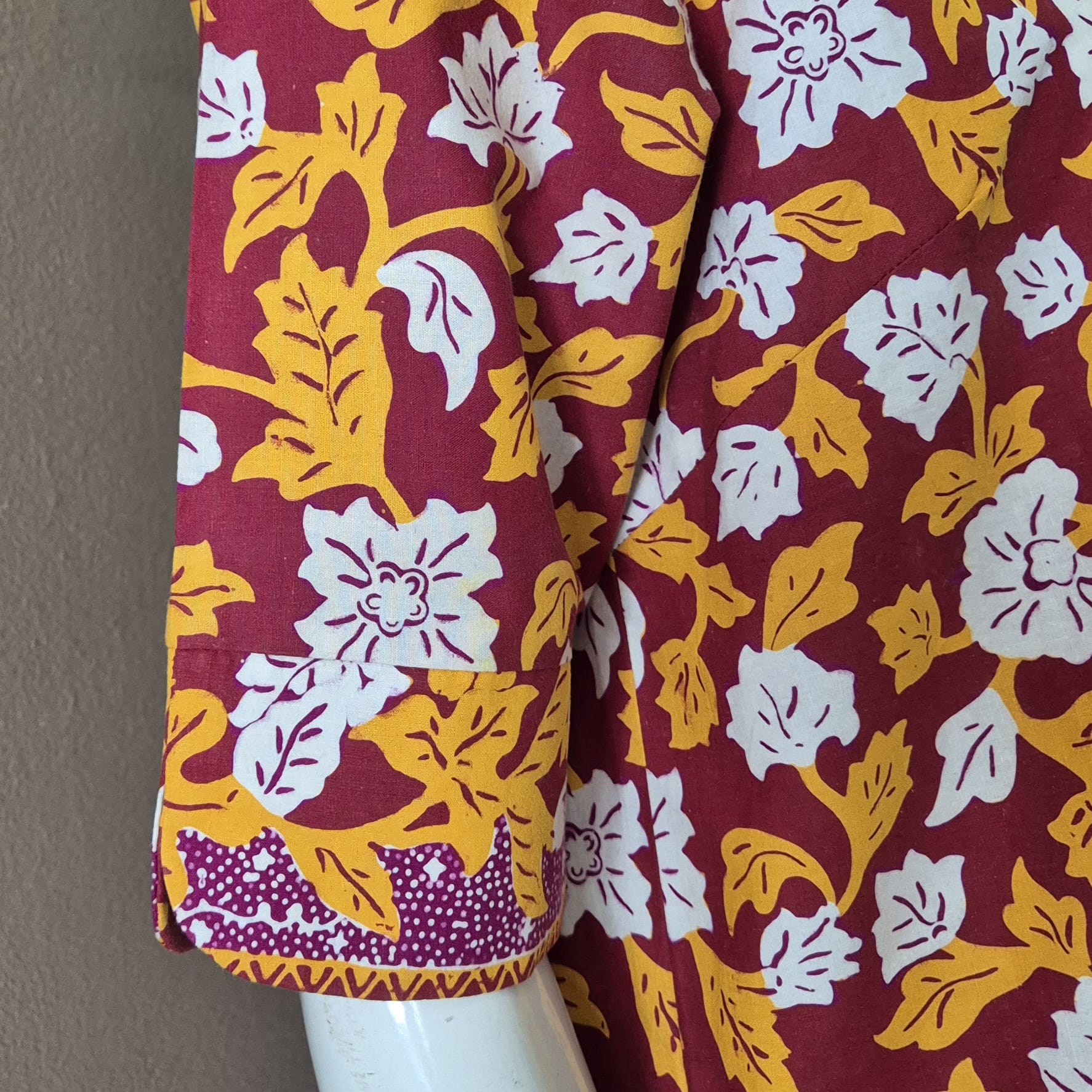 Batik Tulis Classic V Neck Dress - S
