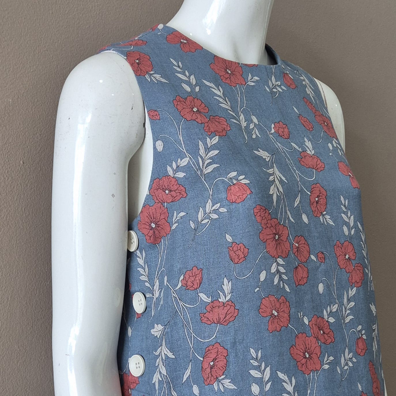 JP Linen Round Neck Maxi Dress