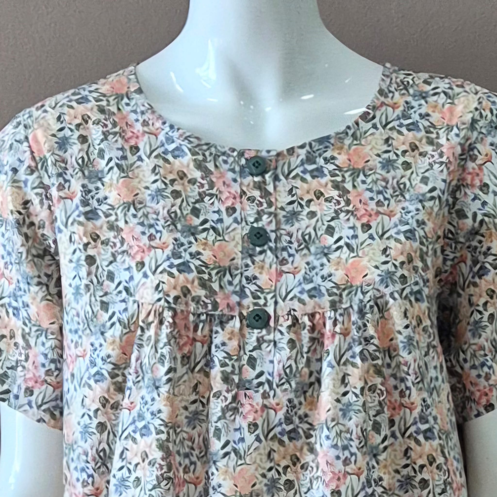 Night Dress with w/Chest Gather