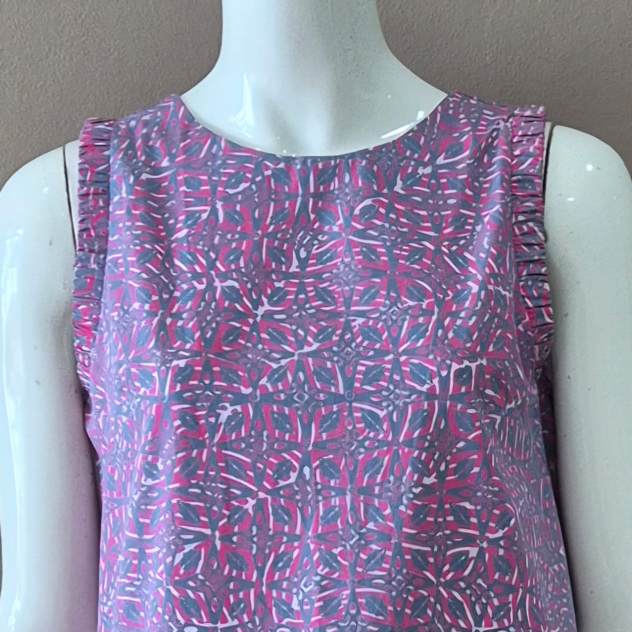 Gathered Sleeveless Dress - XS