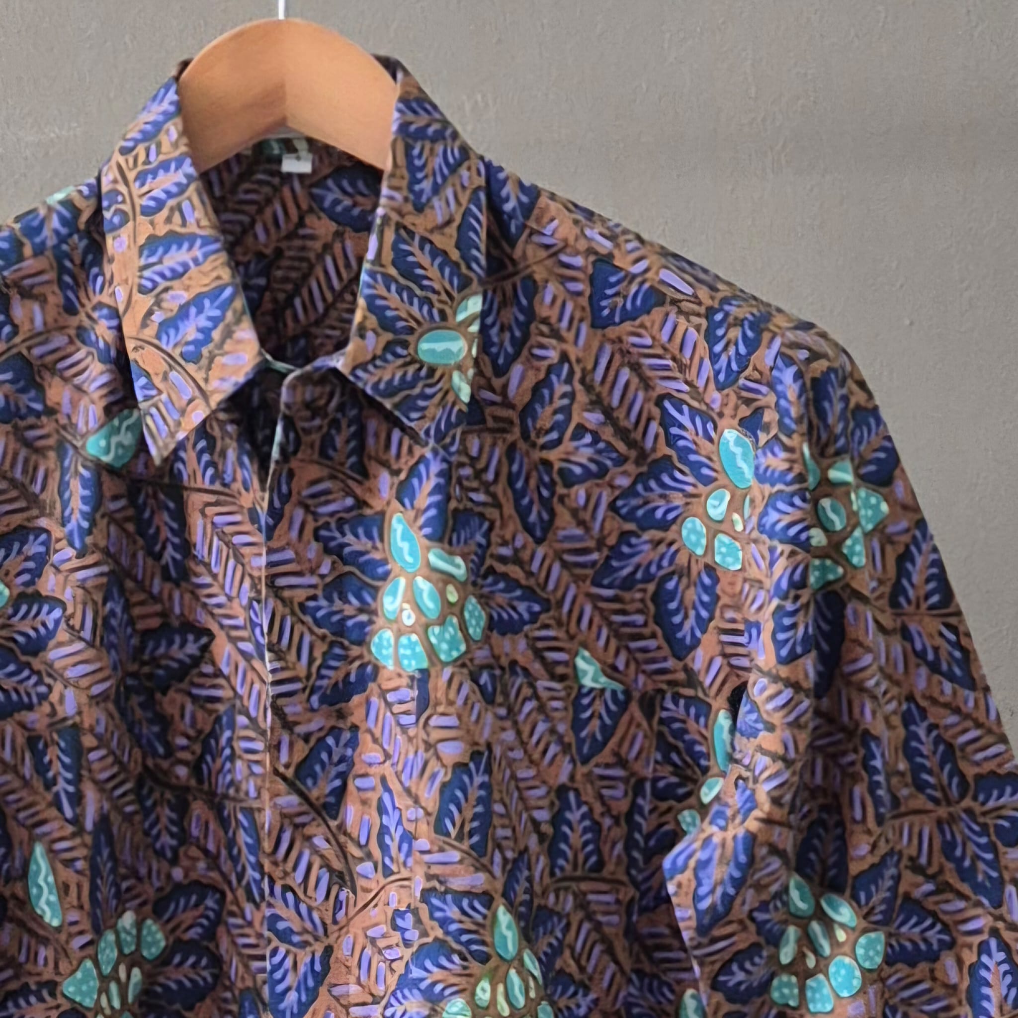 Premium Batik Tulis Men's Select Long Sleeve Shirt - S