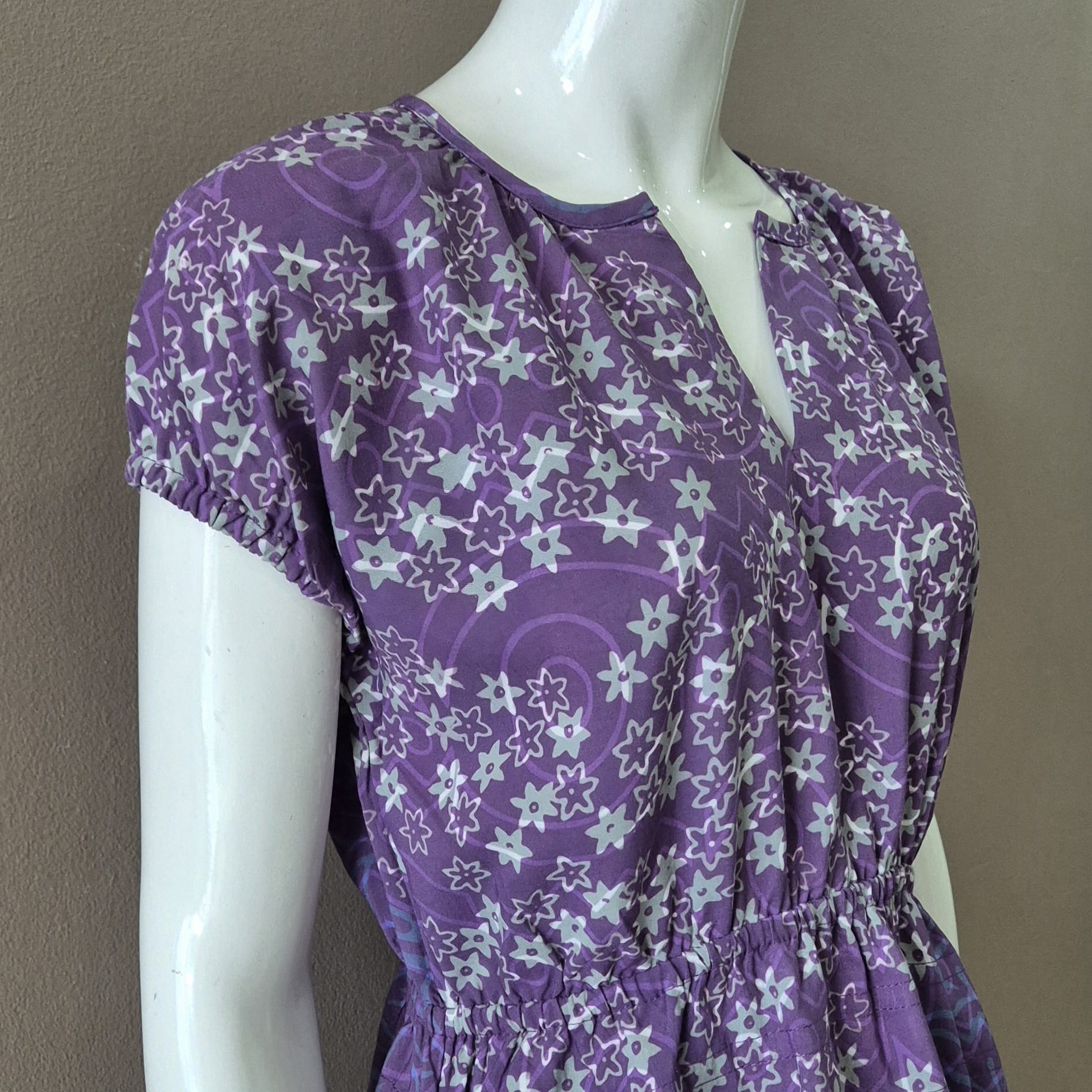 Gathered Waist Midi Dress