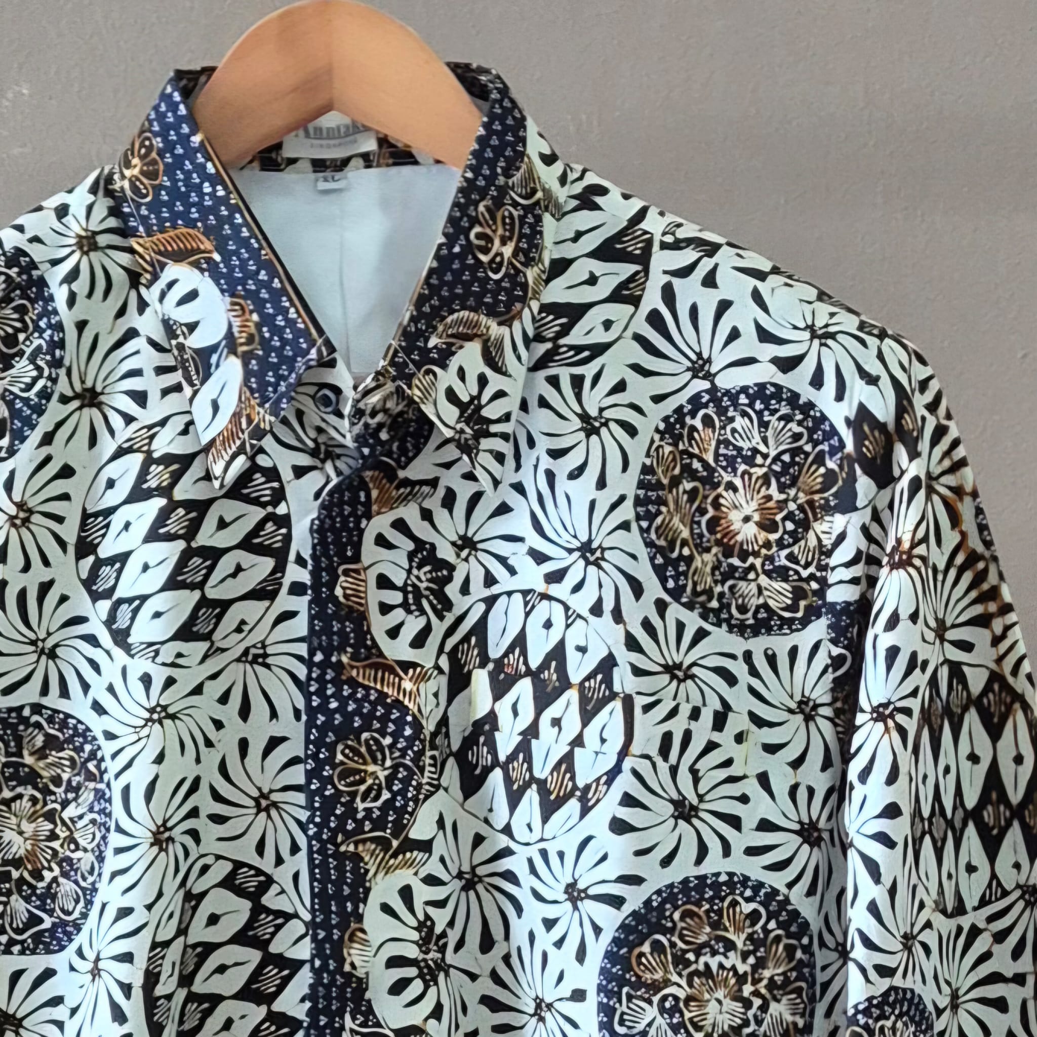 Premium Batik Tulis Supreme Men's Long Sleeve Shirt - XL