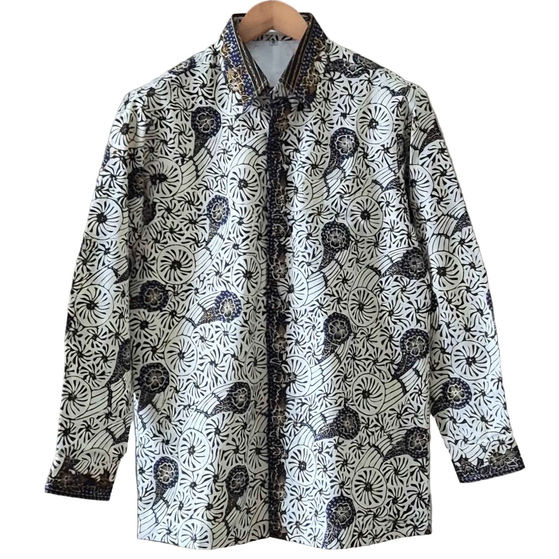 Premium Batik Tulis Supreme Men's Long Sleeve Shirt - M