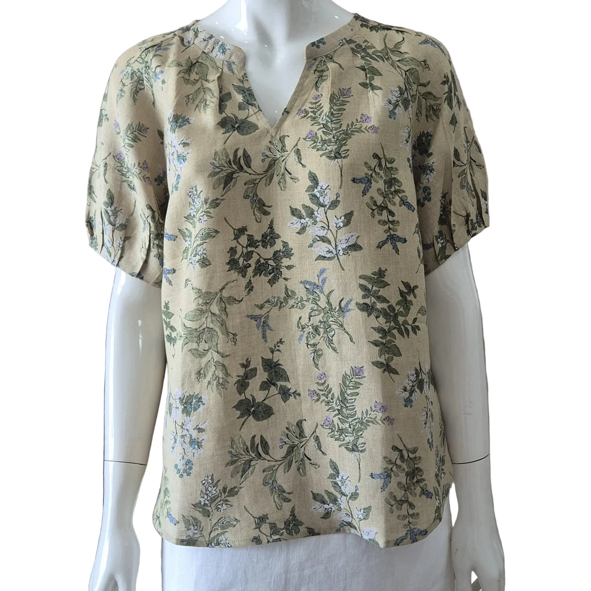 JP Linen Short Sleeve Top
