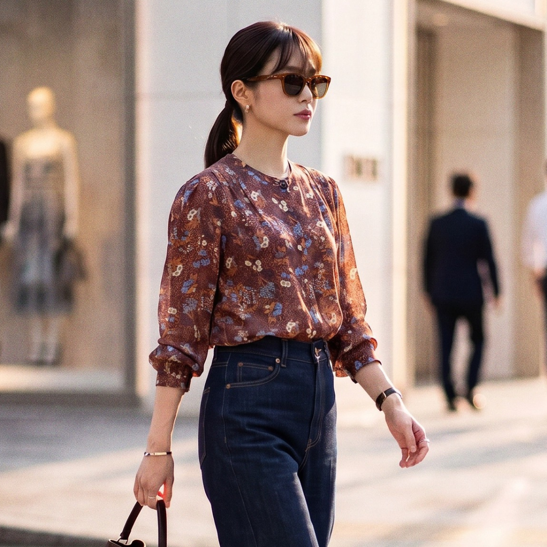JP Chiffon Long Sleeve Blouse