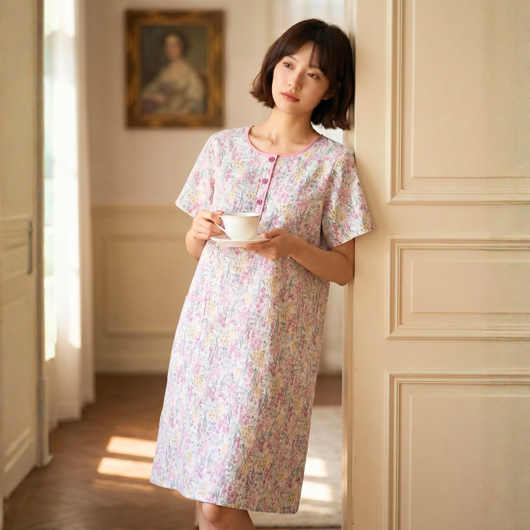 Night Dress with trimming