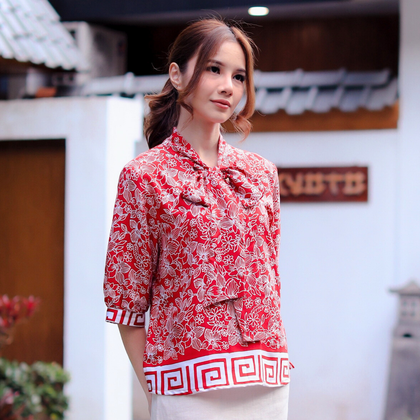 Pussybow Blouse - Orchid
