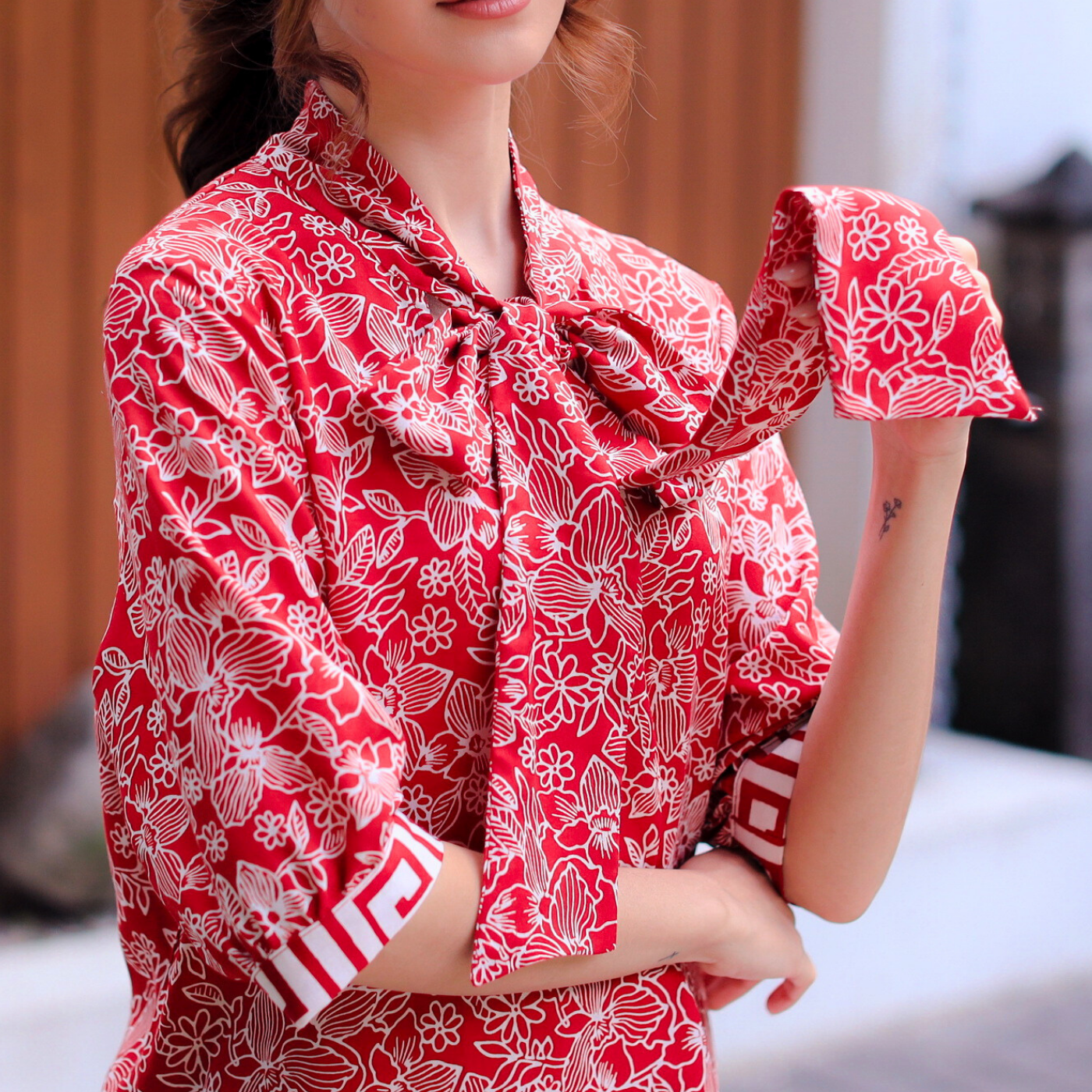 Pussybow Blouse - Orchid