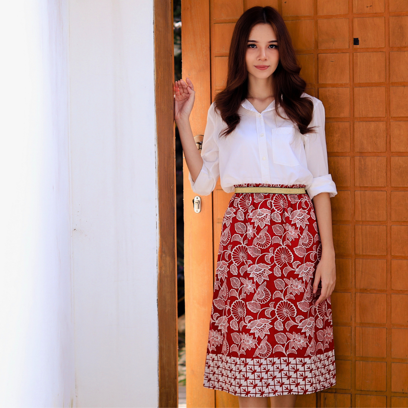 Elastic Waistband Skirt