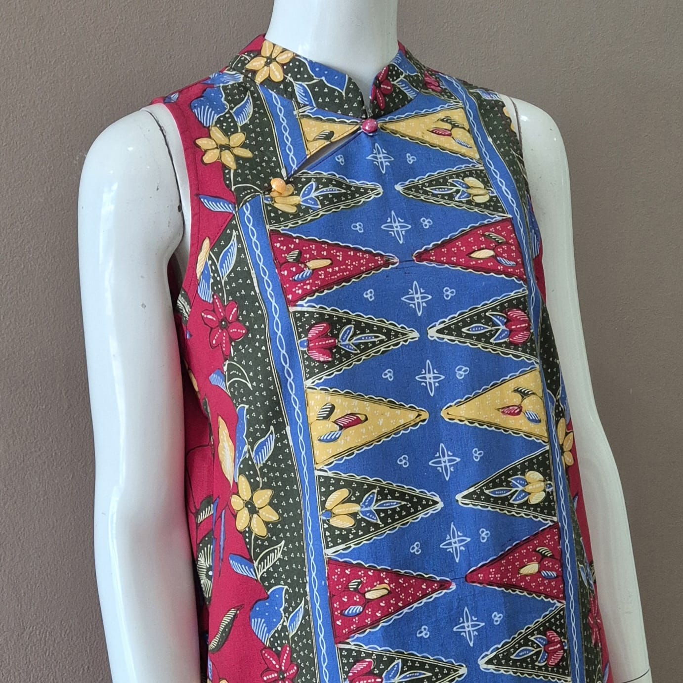 Batik Tulis 2 Buttons Cheongsam Relax Dress - S