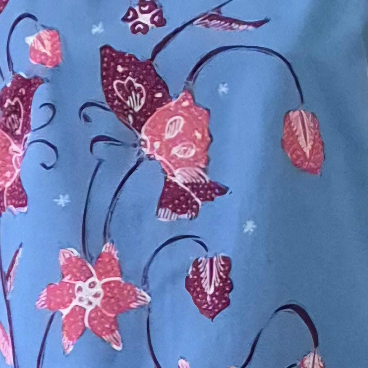 Batik Tulis 2 Buttons Cheongsam Relax Dress - L